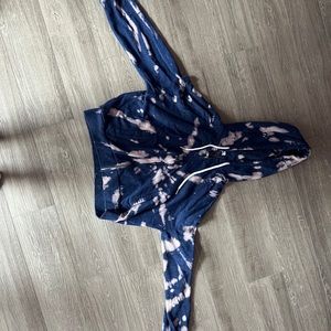 Garage tie die cropped zip up!